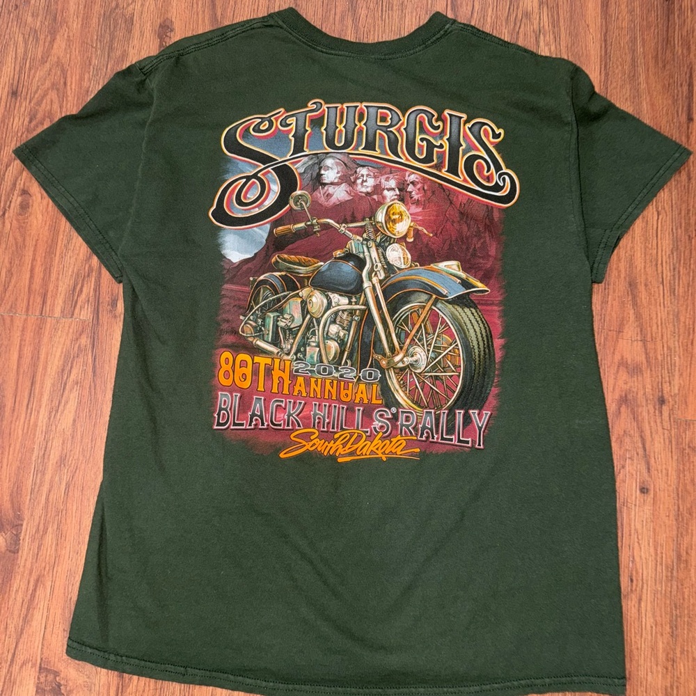 Green Sturgis Rally Graphic T-Shirt